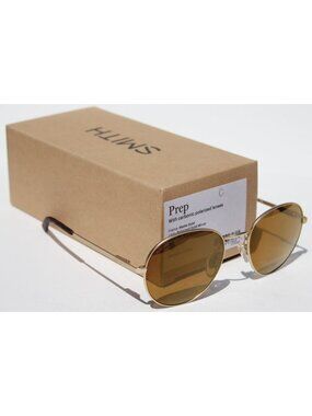SMITH OPTICS Prep POLARIZED Sunglasses Matte Gold/Gold Mirror Round NEW $169